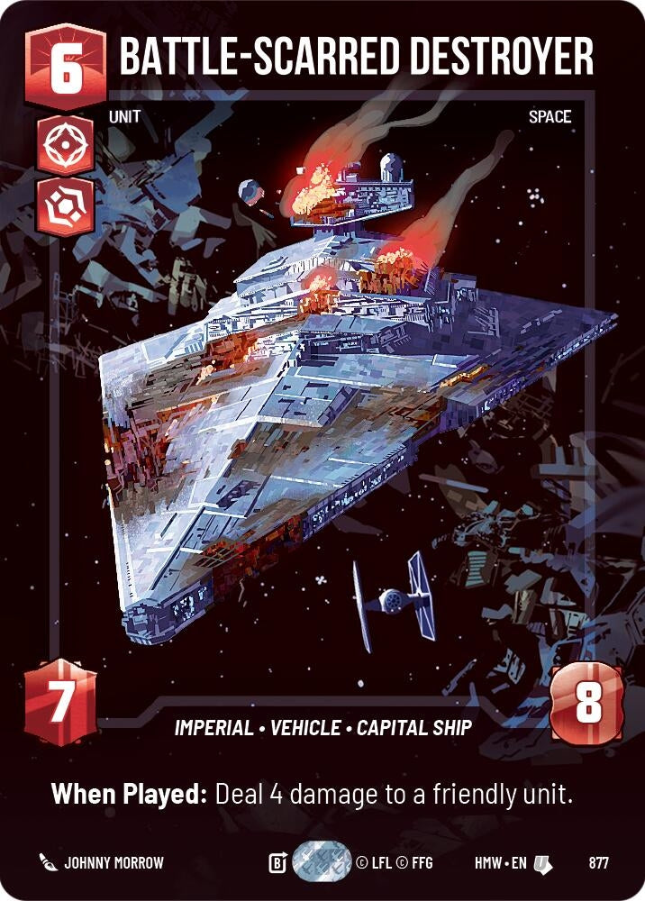 Image for Battle-Scarred Destroyer (Prestige Foil) (877) [Homeworlds] - Star Wars: Unlimited