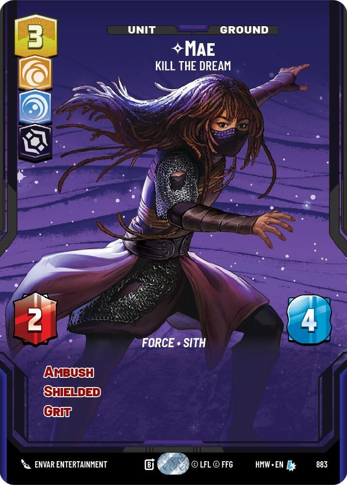 Image for Mae - Kill the Dream (Prestige Foil) (883) [Homeworlds] - Star Wars: Unlimited