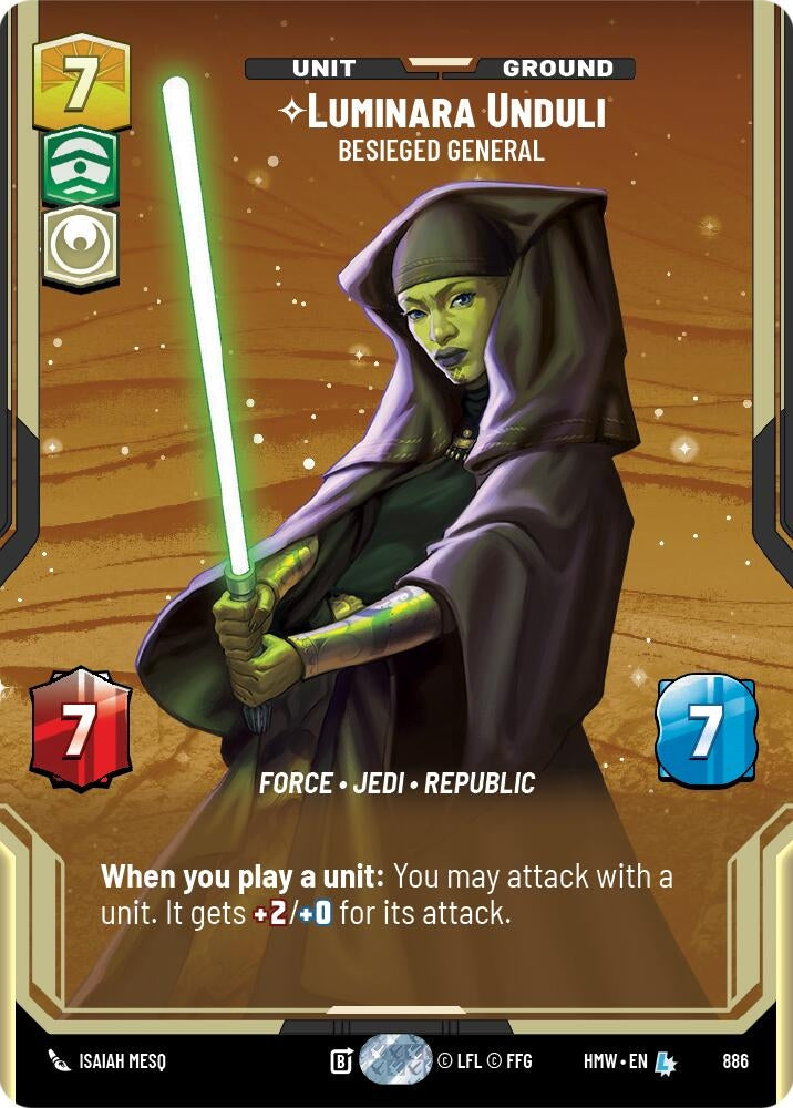 Image for Luminara Unduli - Besieged General (Prestige Foil) (886) [Homeworlds] - Star Wars: Unlimited