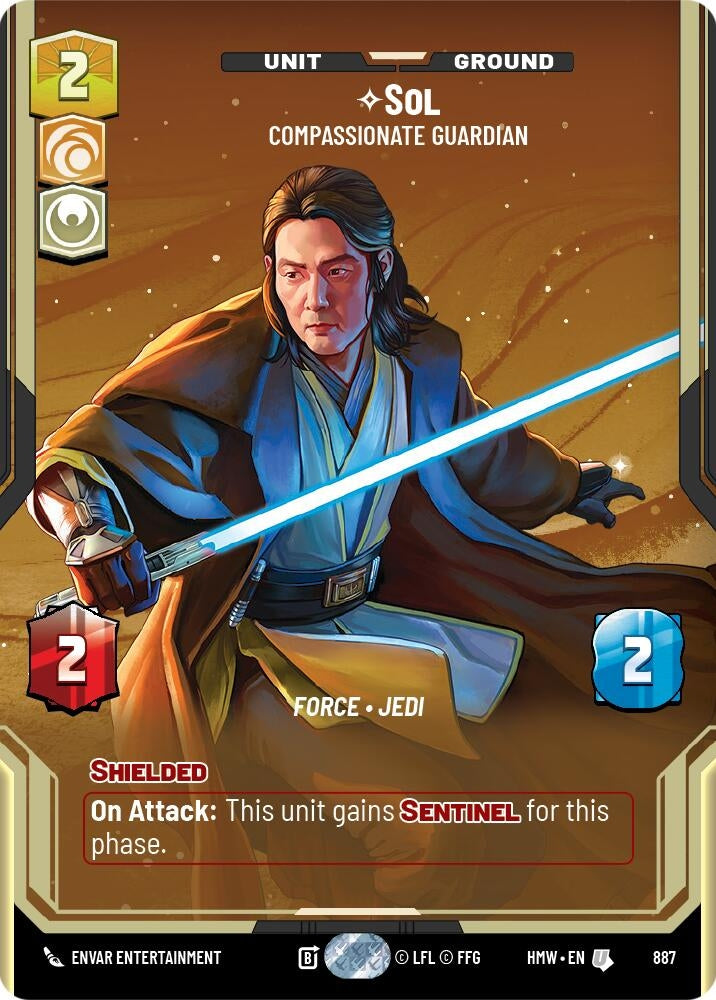 Image for Sol - Compassionate Guardian (Prestige Foil) (887) [Homeworlds] - Star Wars: Unlimited