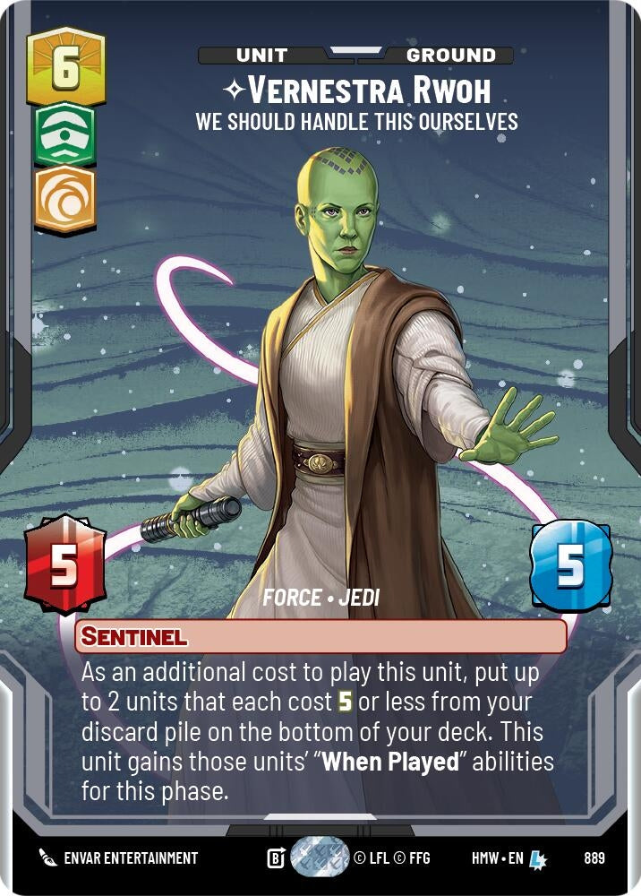 Image for Vernestra Rwoh - We Should Handle This Ourselves (Prestige Foil) (889) [Homeworlds] - Star Wars: Unlimited