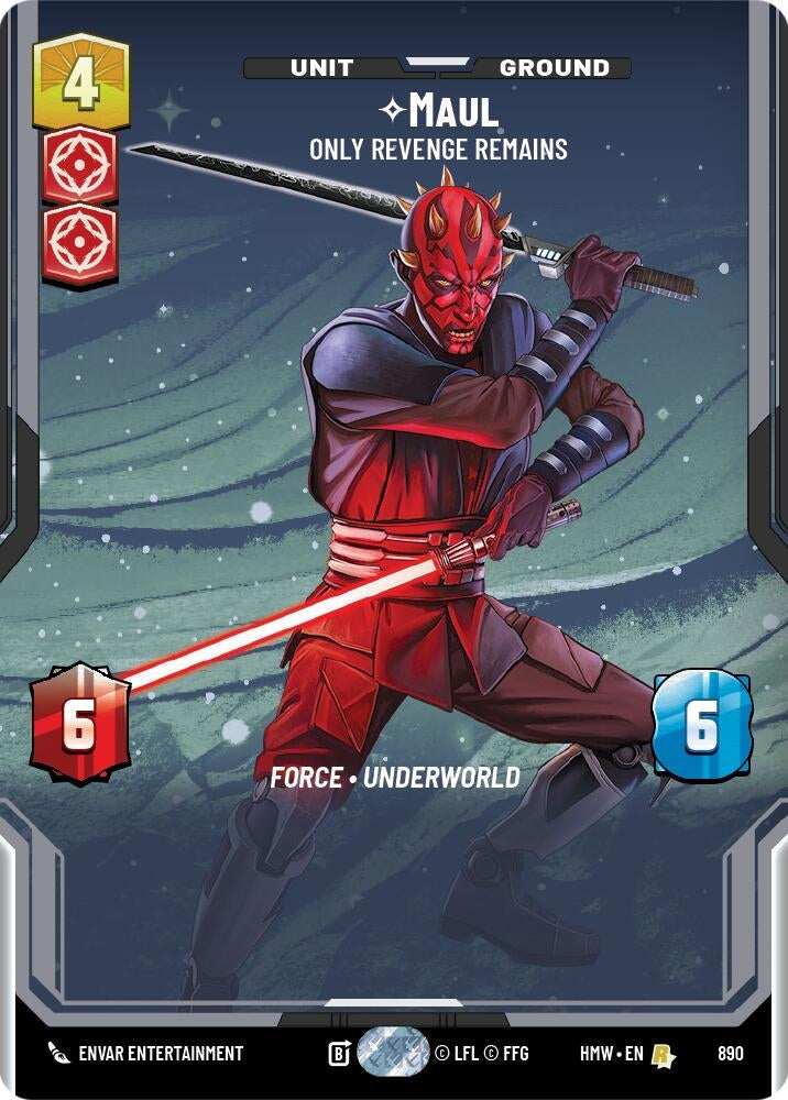 Image for Maul - Only Revenge Remains (Prestige Foil) (890) [Homeworlds] - Star Wars: Unlimited