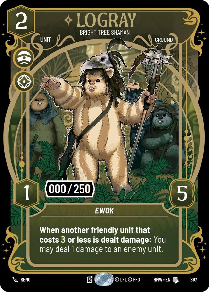Image for Logray - Bright Tree Shaman (Serialized) (897) [Homeworlds] - Star Wars: Unlimited