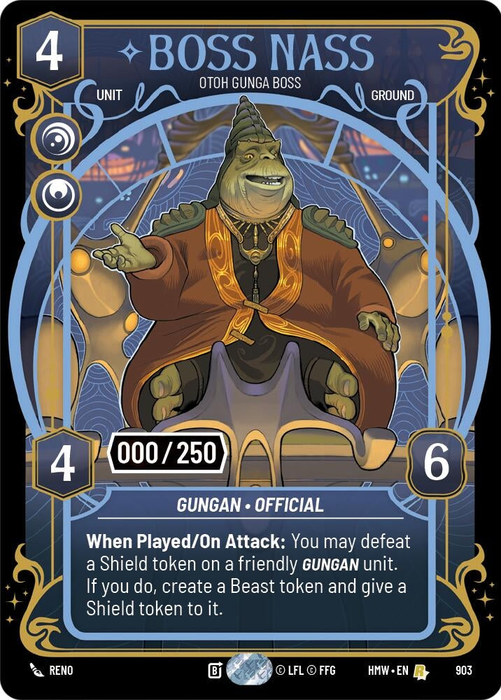Image for Boss Nass - Otoh Gunga Boss (Serialized) (903) [Homeworlds] - Star Wars: Unlimited