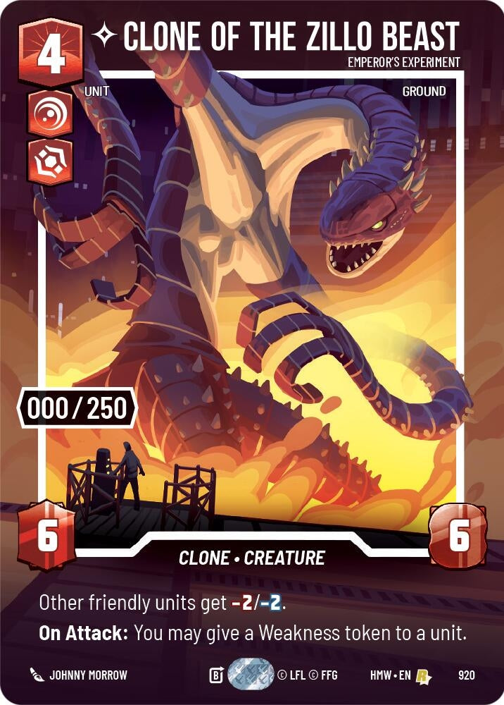 Image for Clone of the Zillo Beast - Emperor's Experiment (Serialized) (920) [Homeworlds] - Star Wars: Unlimited
