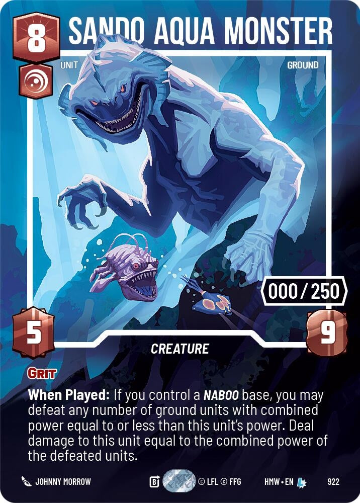 Image for Sando Aqua Monster (Serialized) (922) [Homeworlds] - Star Wars: Unlimited