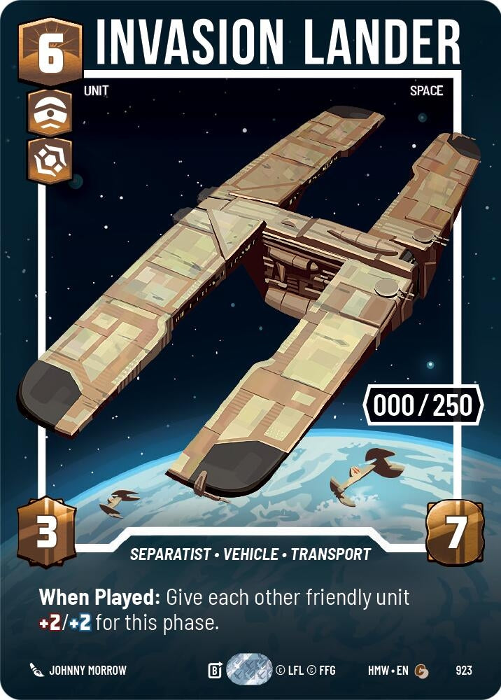 Image for Invasion Lander (Serialized) (923) [Homeworlds] - Star Wars: Unlimited