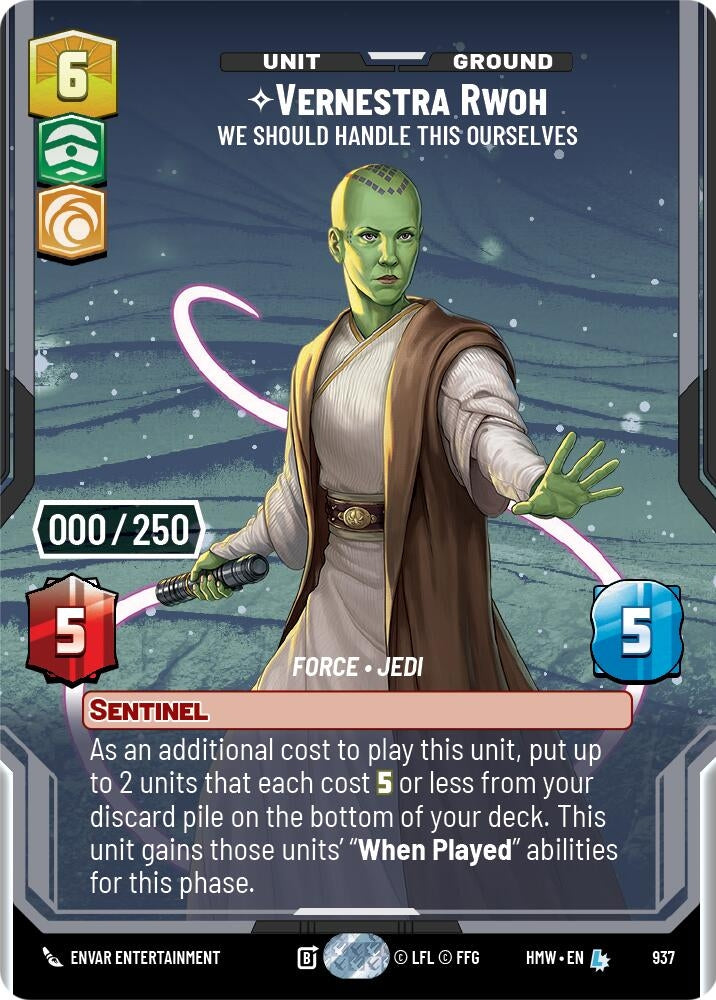 Image for Vernestra Rwoh - We Should Handle This Ourselves (Serialized) (937) [Homeworlds] - Star Wars: Unlimited
