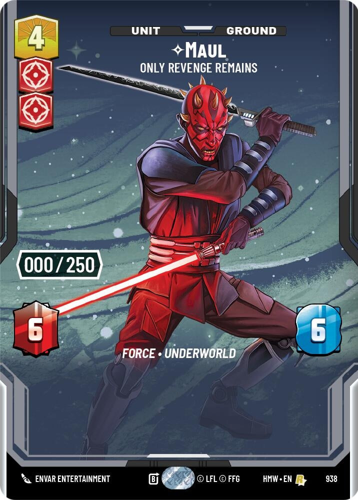 Image for Maul - Only Revenge Remains (Serialized) (938) [Homeworlds] - Star Wars: Unlimited