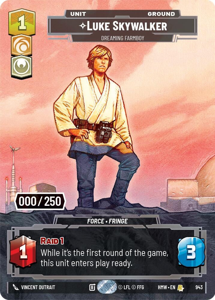 Image for Luke Skywalker - Dreaming Farmboy (Serialized) (943) [Homeworlds] - Star Wars: Unlimited
