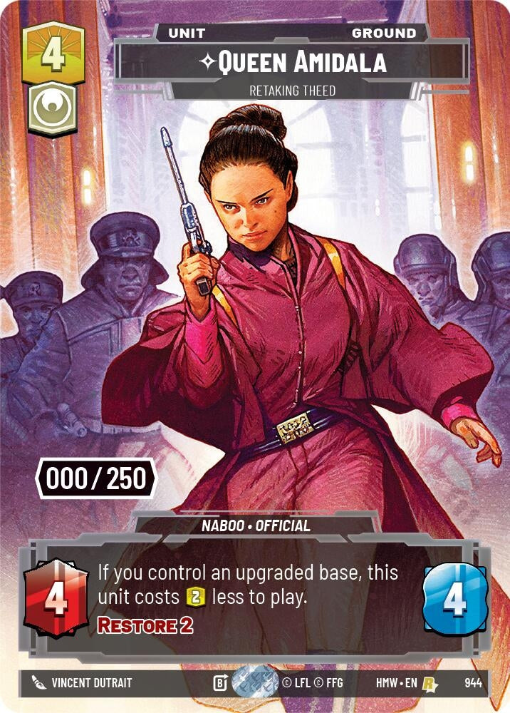 Image for Queen Amidala - Retaking Theed (Serialized) (944) [Homeworlds] - Star Wars: Unlimited