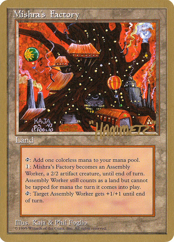 Mishra's Factory - 1996 Shawn "Hammer" Regnier (4ED) [World Championship Decks]