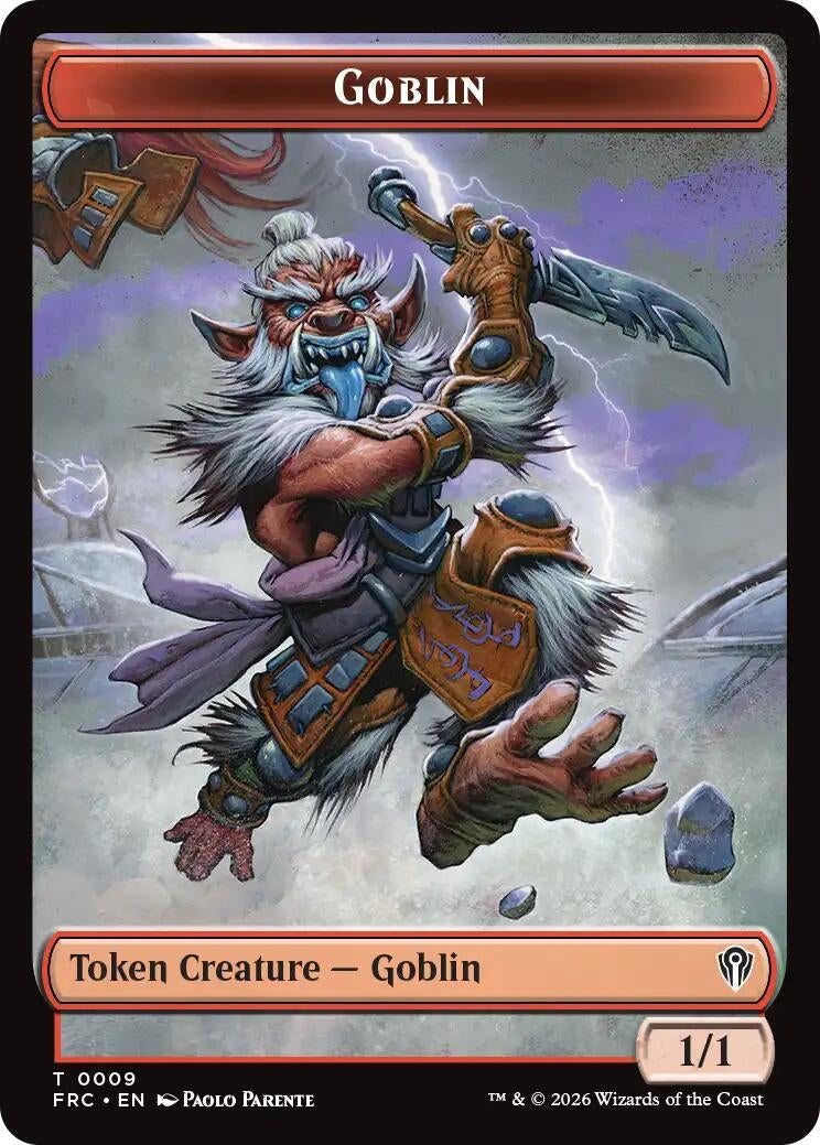 Image for Goblin // Spirit Double-Sided Token (9 // 4) [Commander: Reality Fracture] - Magic: The Gathering