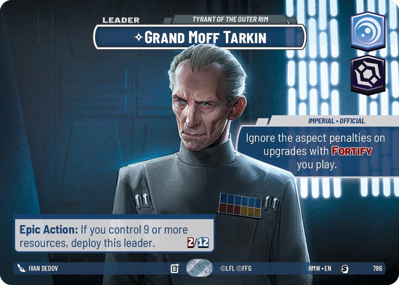Image for Grand Moff Tarkin - Tyrant of the Outer Rim (Showcase) (786) [Homeworlds] - Star Wars: Unlimited