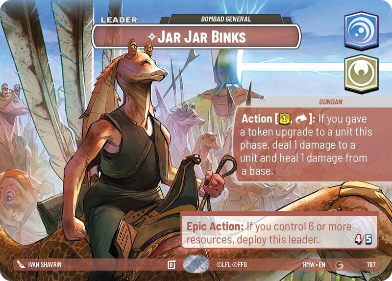 Image for Jar Jar Binks - Bombad General (Showcase) (787) [Homeworlds] - Star Wars: Unlimited
