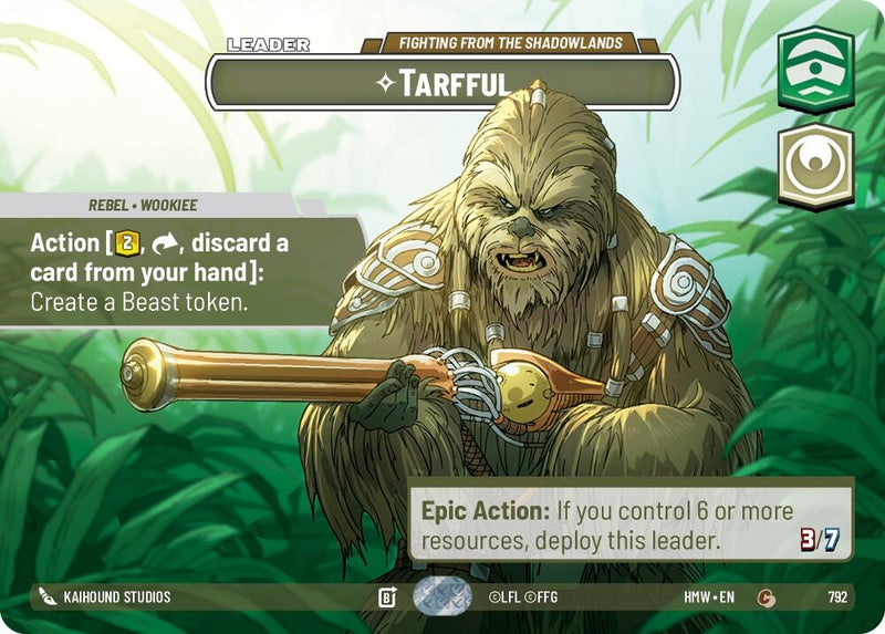 Image for Tarfful - Fighting from the Shadowlands (Showcase) (792) [Homeworlds] - Star Wars: Unlimited