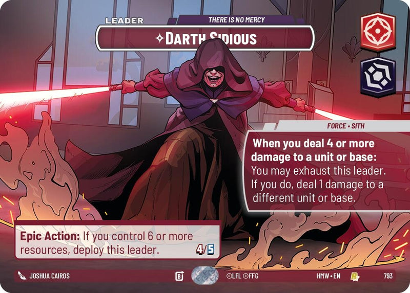 Image for Darth Sidious - There Is No Mercy (Showcase) (793) [Homeworlds] - Star Wars: Unlimited