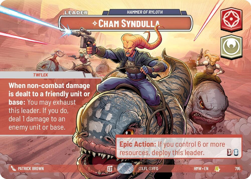 Image for Cham Syndulla - Hammer of Ryloth (Showcase) (795) [Homeworlds] - Star Wars: Unlimited
