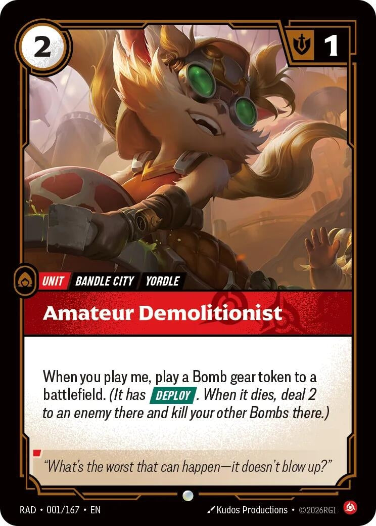 Image for Amateur Demolitionist (001/167) [Radiance] - Riftbound: League of Legends Trading Card Game