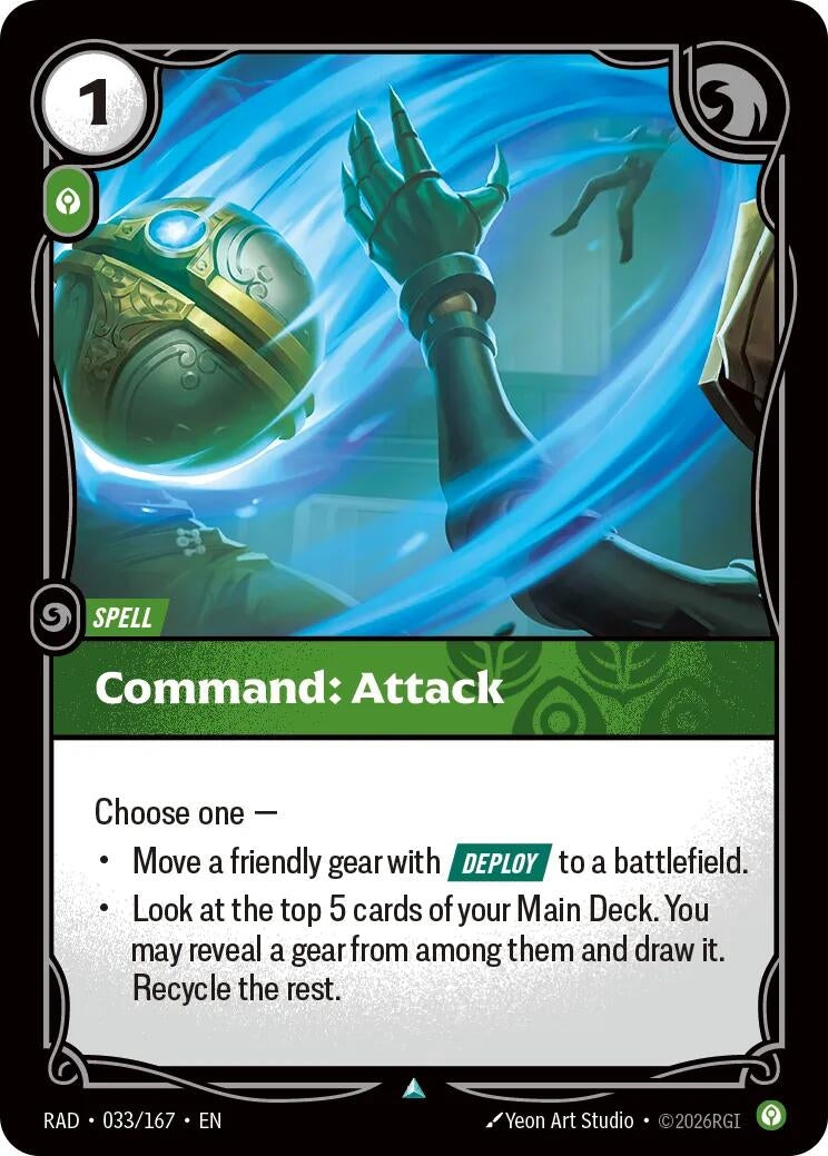 Image for Command: Attack (033/167) [Radiance] - Riftbound: League of Legends Trading Card Game