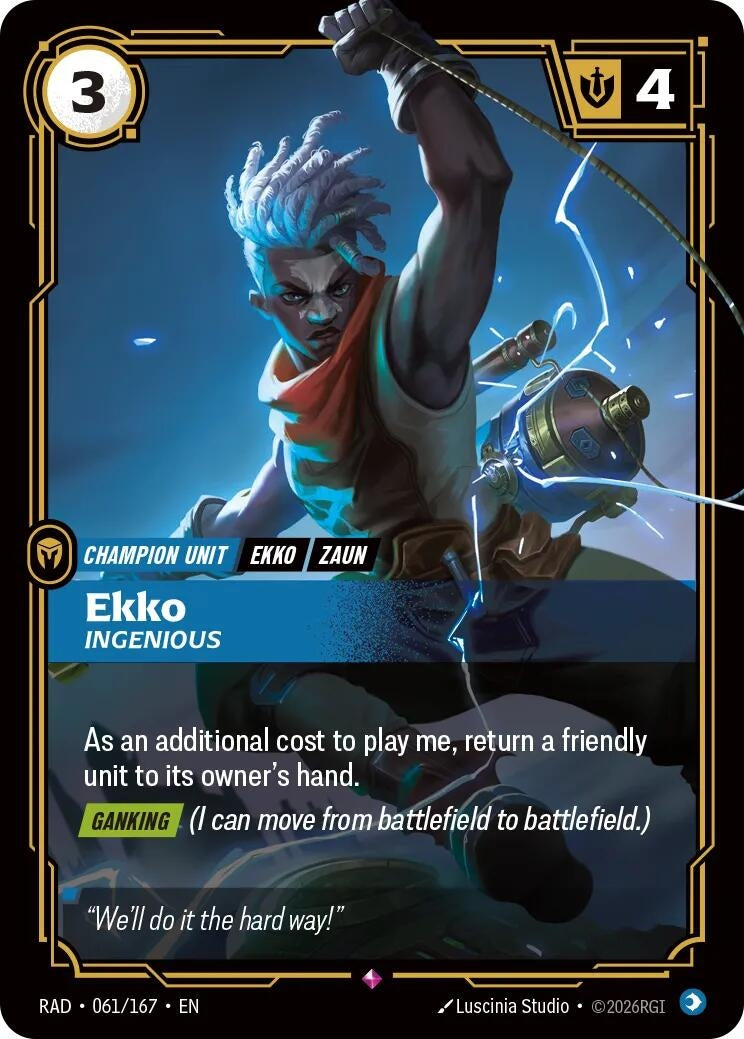 Image for Ekko, Ingenious (061/167) [Radiance] - Riftbound: League of Legends Trading Card Game
