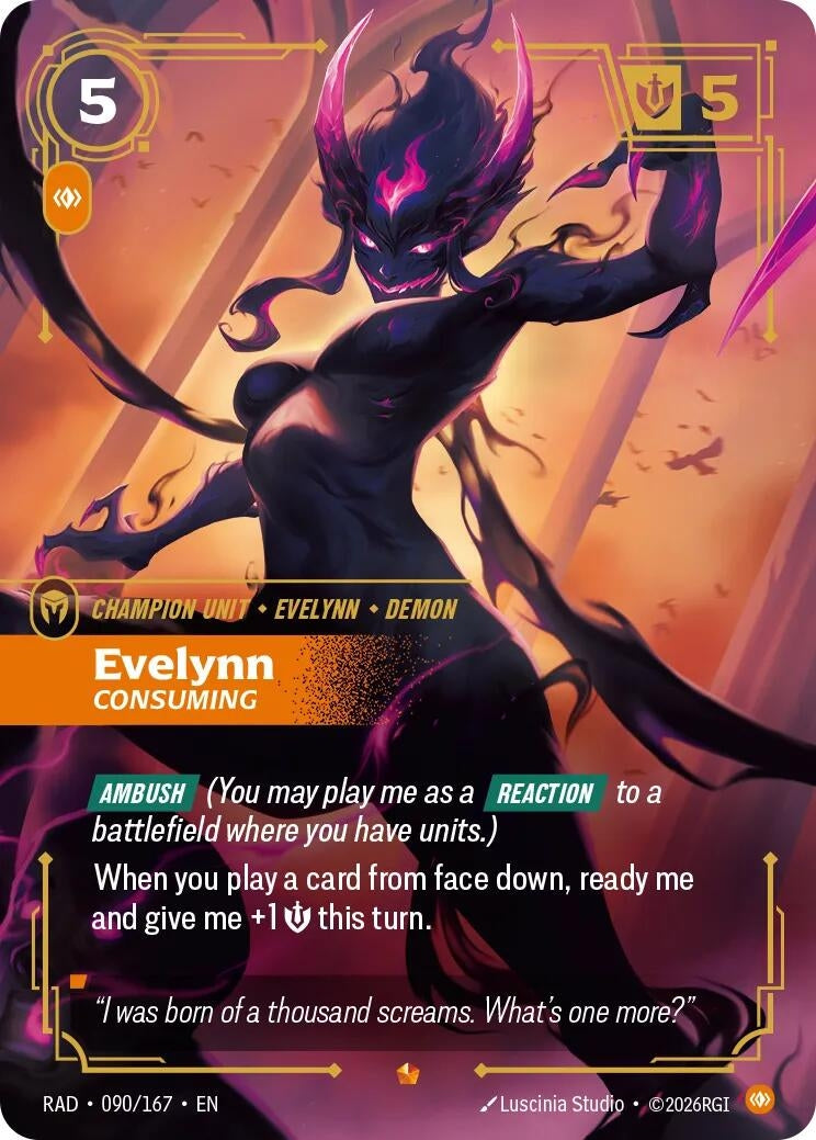 Image for Evelynn, Consuming (090/167) [Radiance] - Riftbound: League of Legends Trading Card Game