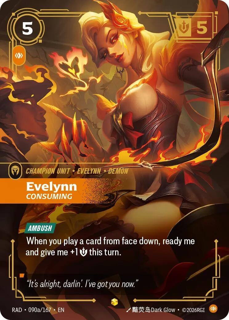 Image for Evelynn, Consuming (Alternate Art) (090a/167) [Radiance] - Riftbound: League of Legends Trading Card Game