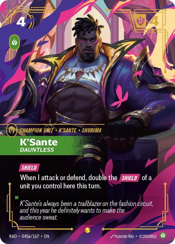 Image for K'Sante, Dauntless (Alternate Art) (045a/167) [Radiance] - Riftbound: League of Legends Trading Card Game