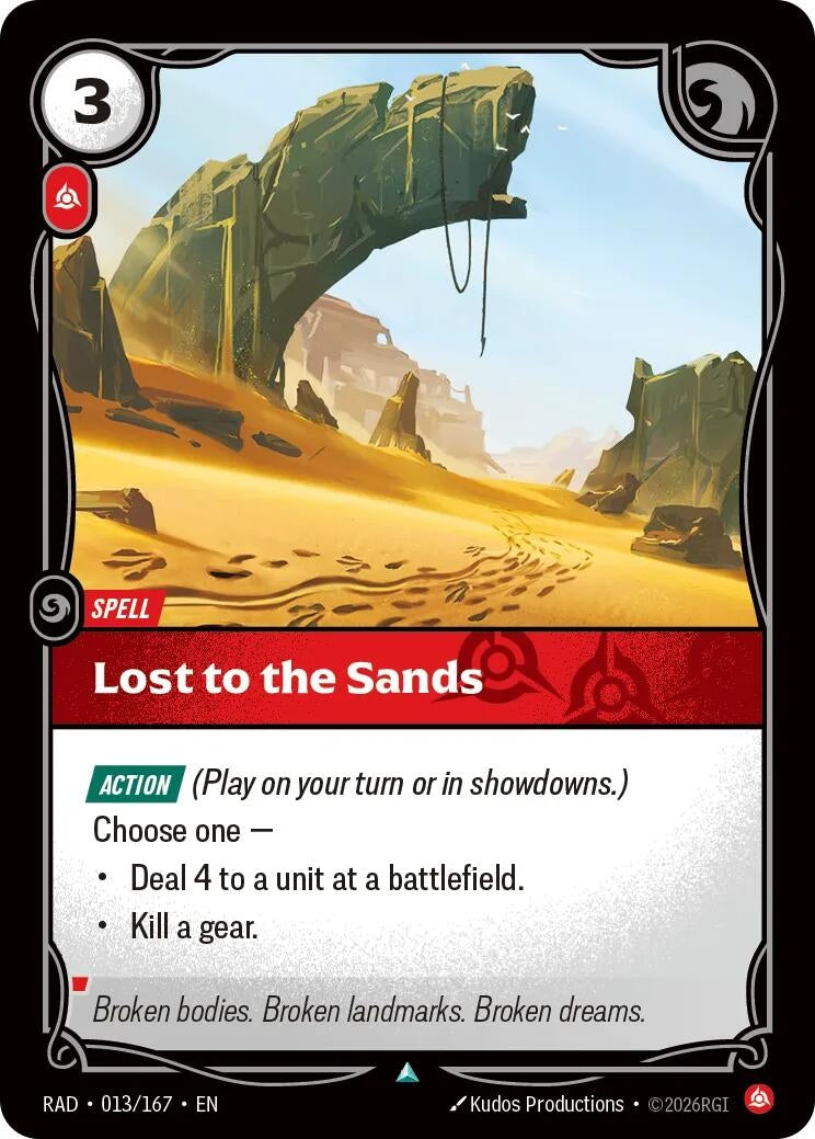 Image for Lost to the Sands (013/167) [Radiance] - Riftbound: League of Legends Trading Card Game