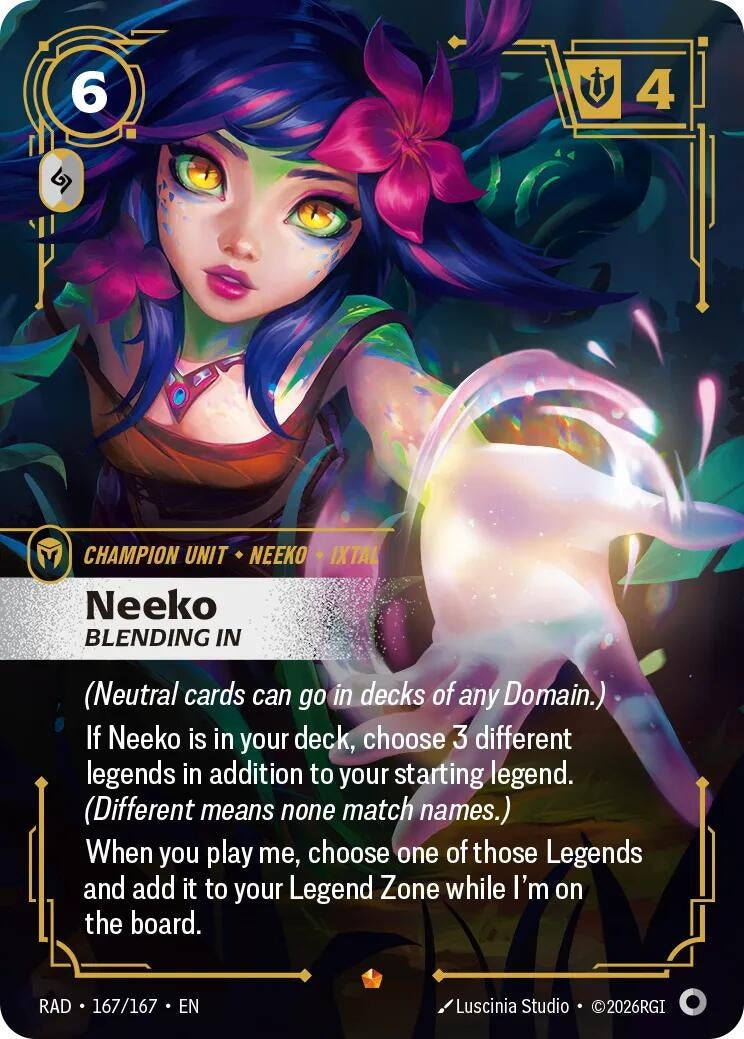 Image for Neeko, Bleeding In (167/167) [Radiance] - Riftbound: League of Legends Trading Card Game