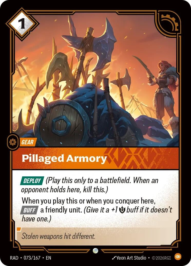 Image for Pillaged Armory (073/167) [Radiance] - Riftbound: League of Legends Trading Card Game