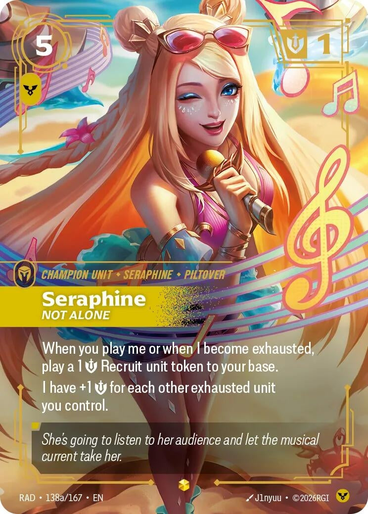 Image for Seraphine, Not Alone (Alternate Art) (138a/167) [Radiance] - Riftbound: League of Legends Trading Card Game