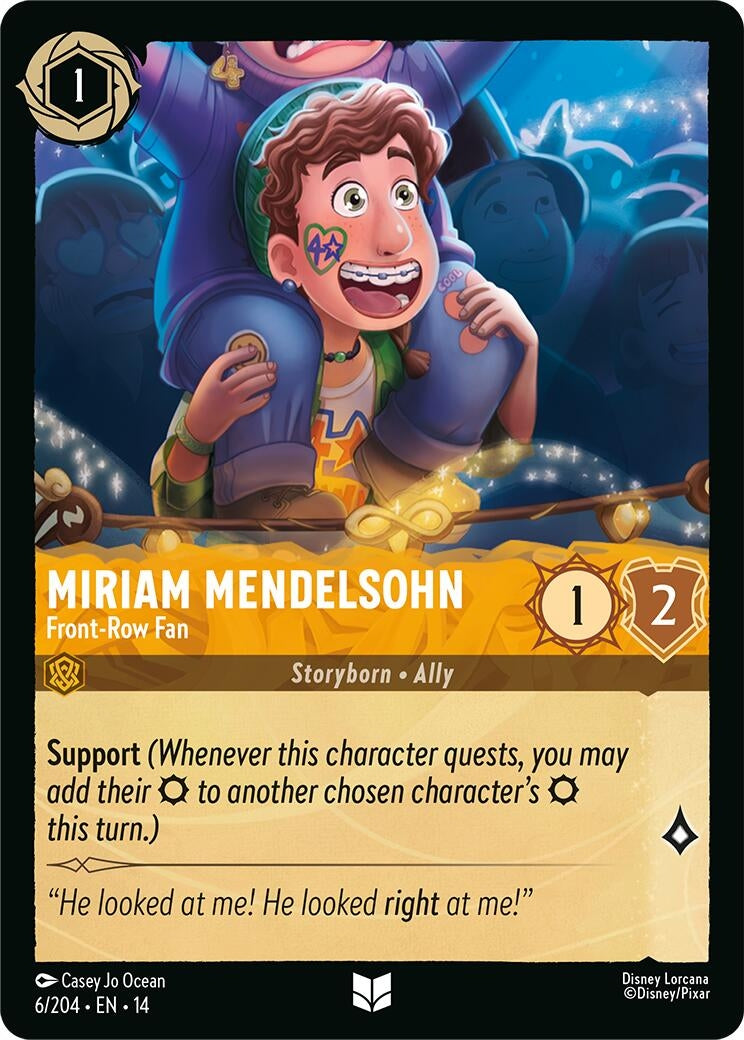 Image for Miriam Mendelsohn - Front-Row Fan (6/204) [Hyperia City] - Disney Lorcana