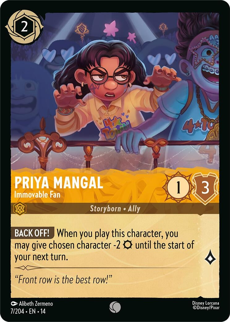Image for Priya Mangal - Immovable Fan (7/204) [Hyperia City] - Disney Lorcana