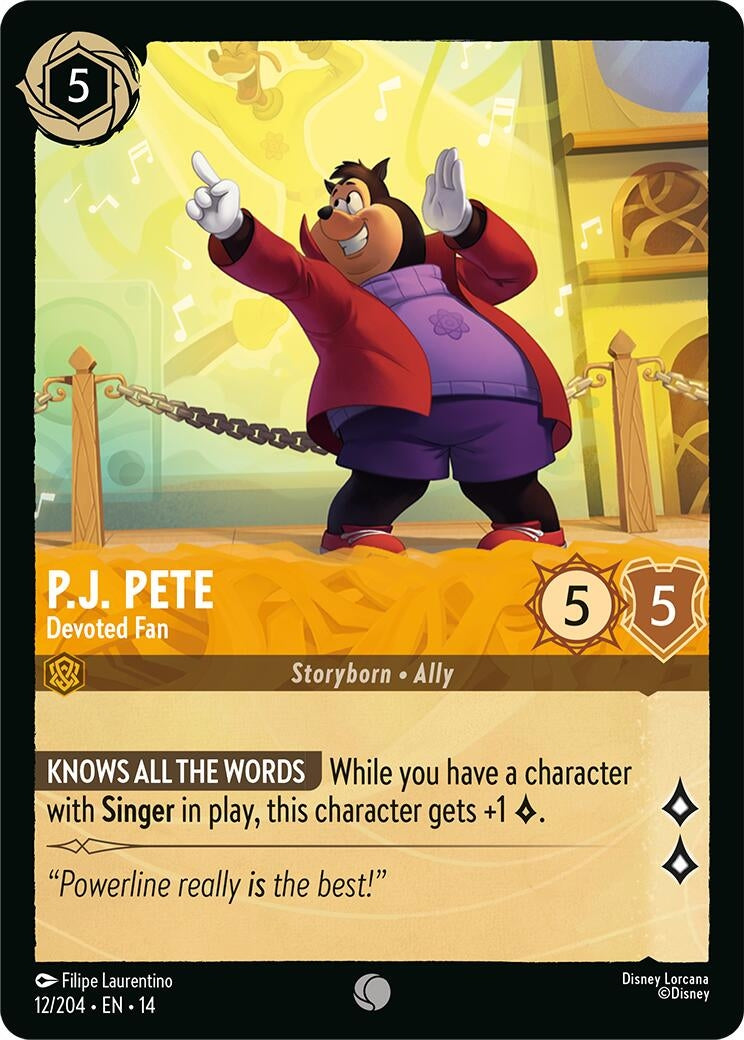 Image for P.J. Pete - Devoted Fan (12/204) [Hyperia City] - Disney Lorcana