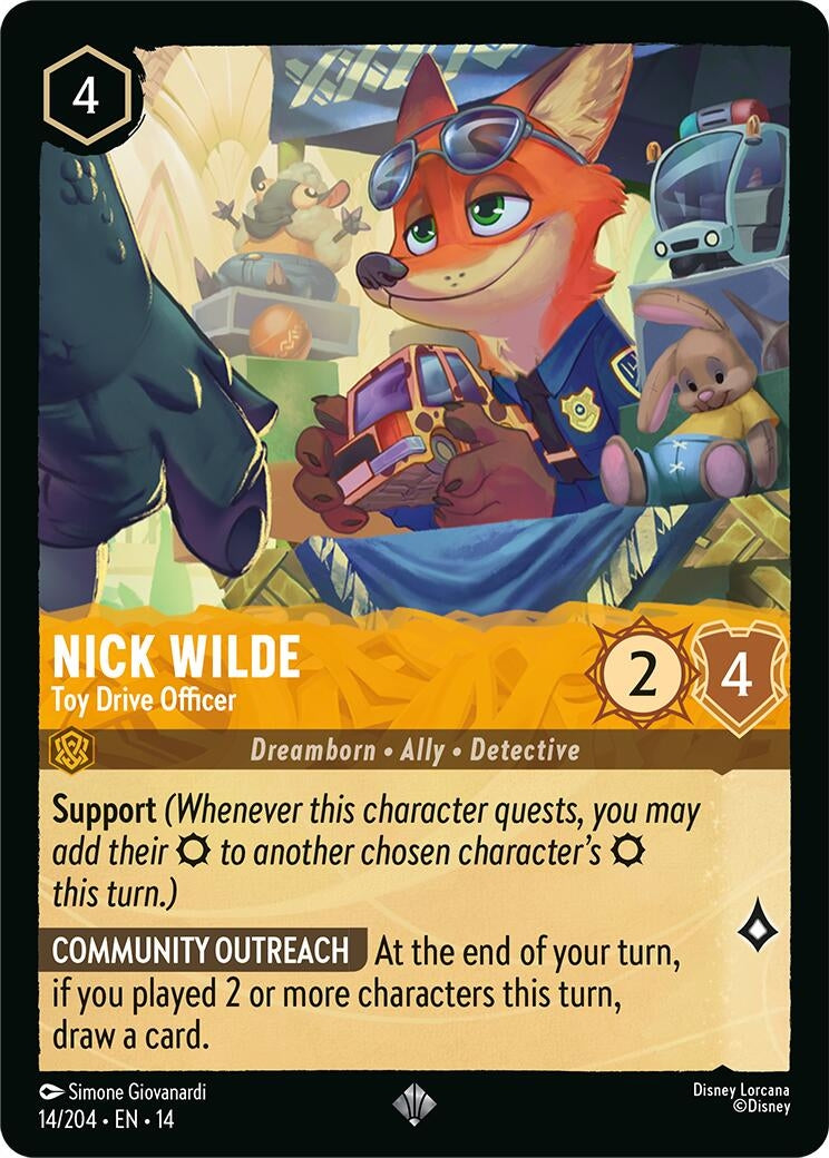 Image for Nick Wilde - Toy Drive Officer (14/204) [Hyperia City] - Disney Lorcana