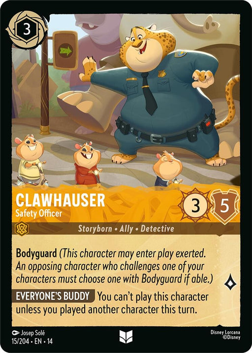 Image for Clawhauser - Safety Officer (15/204) [Hyperia City] - Disney Lorcana