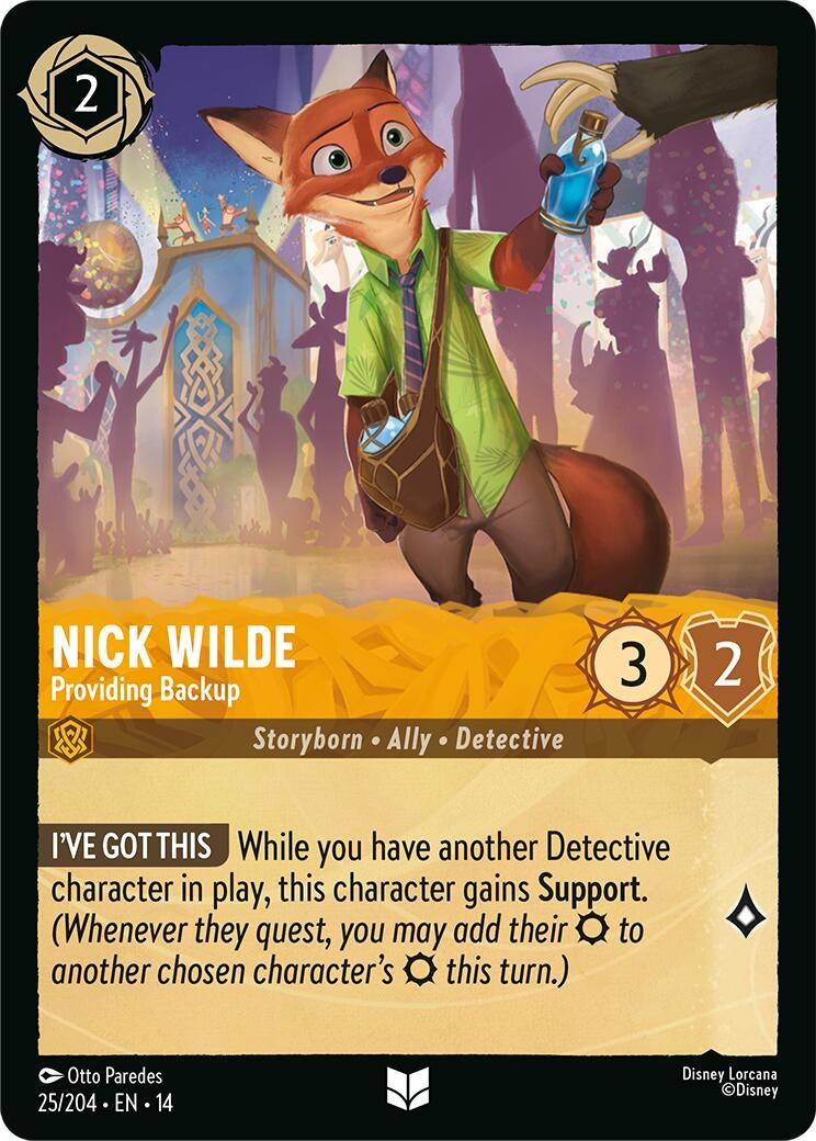 Image for Nick Wilde - Providing Backup (25/204) [Hyperia City] - Disney Lorcana