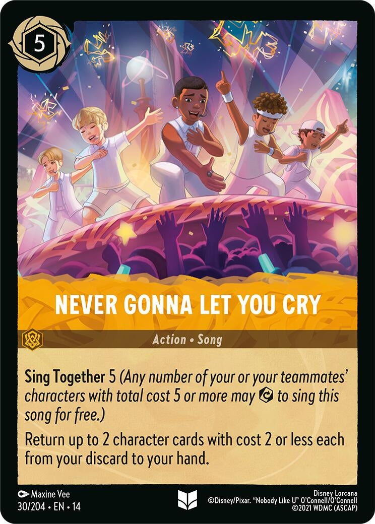 Image for Never Gonna Let You Cry (30/204) [Hyperia City] - Disney Lorcana