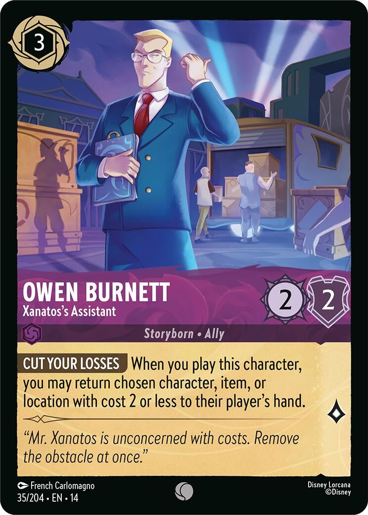 Image for Owen Burnett - Xanatos's Assistant (35/204) [Hyperia City] - Disney Lorcana