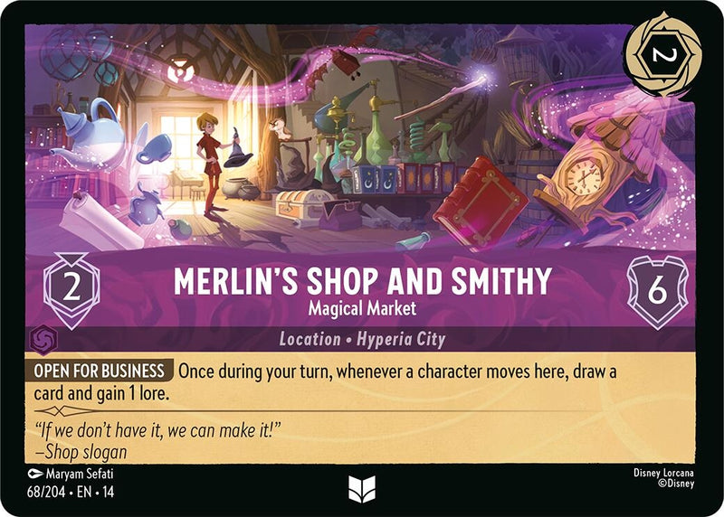 Image for Merlin's Shop and Smithy - Magical Market (68/204) [Hyperia City] - Disney Lorcana