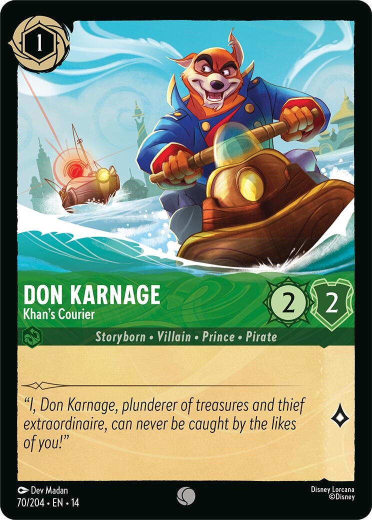 Image for Don Karnage - Khan's Courier (70/204) [Hyperia City] - Disney Lorcana
