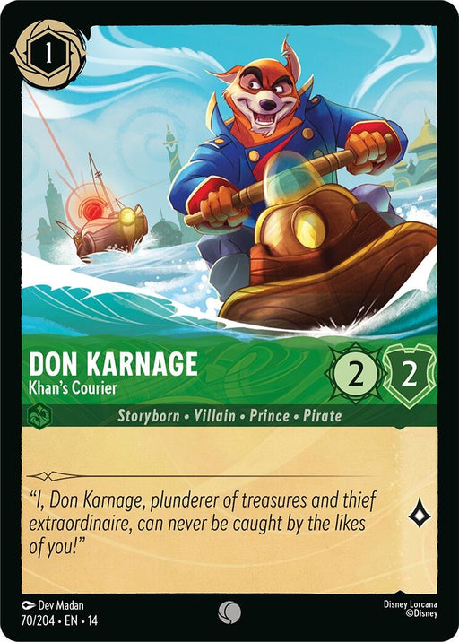 Image for Don Karnage - Khan's Courier (70/204) [Hyperia City] - Disney Lorcana