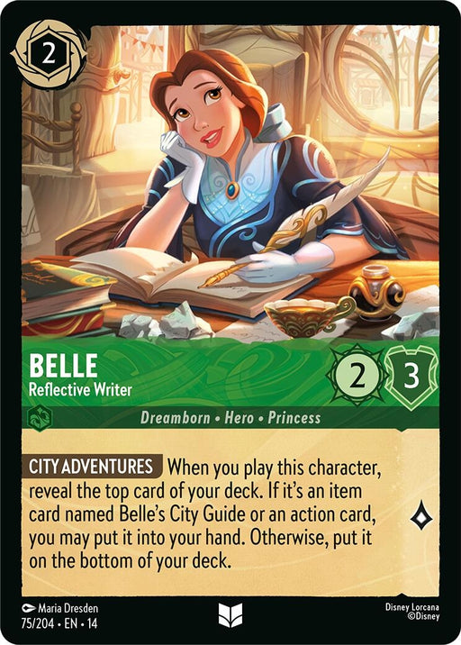 Image for Belle - Reflective Writer (75/204) [Hyperia City] - Disney Lorcana