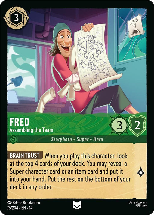 Image for Fred - Assembling the Team (76/204) [Hyperia City] - Disney Lorcana