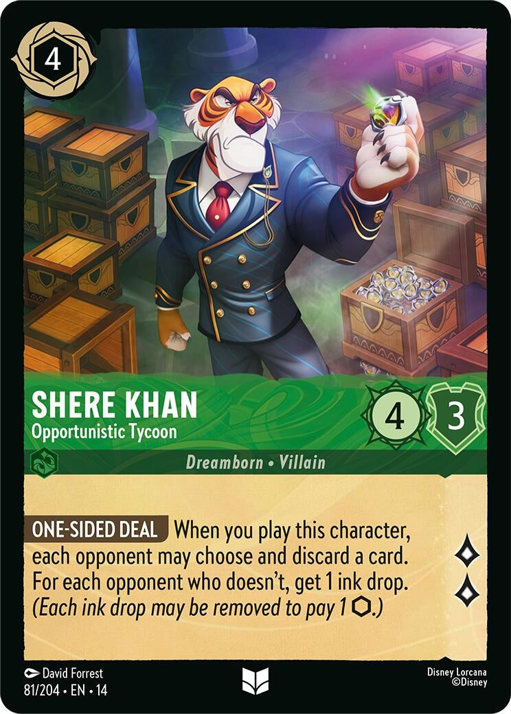 Image for Shere Khan - Opportunistic Tycoon (81/204) [Hyperia City] - Disney Lorcana