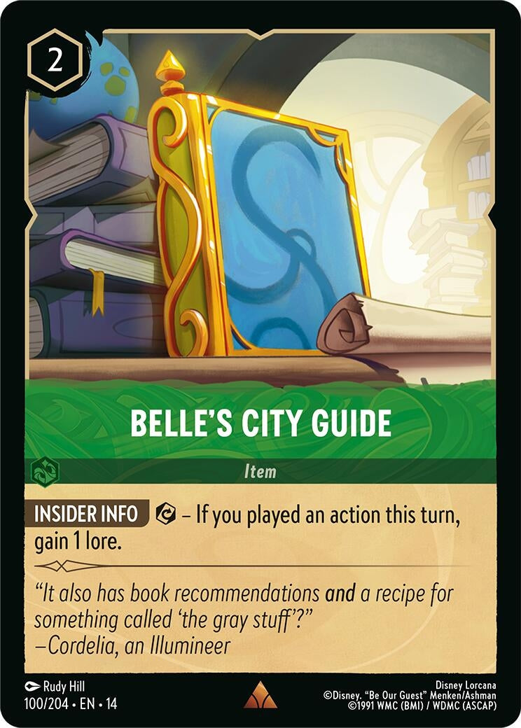 Image for Belle's City Guide (100/204) [Hyperia City] - Disney Lorcana