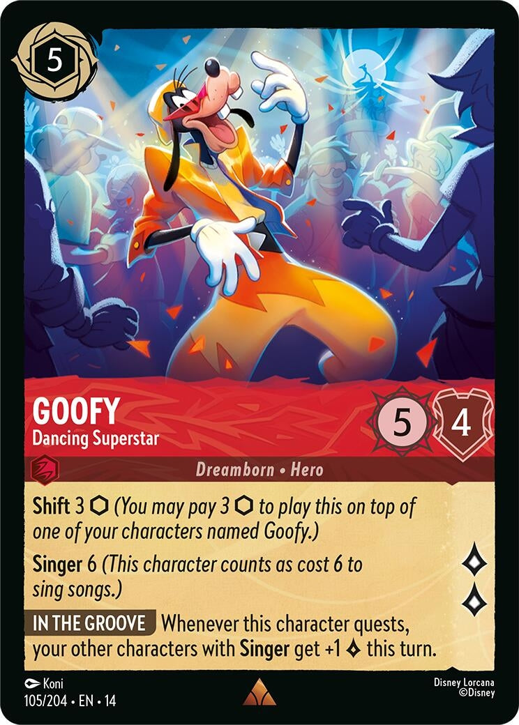 Image for Goofy - Dancing Superstar (105/204) [Hyperia City] - Disney Lorcana