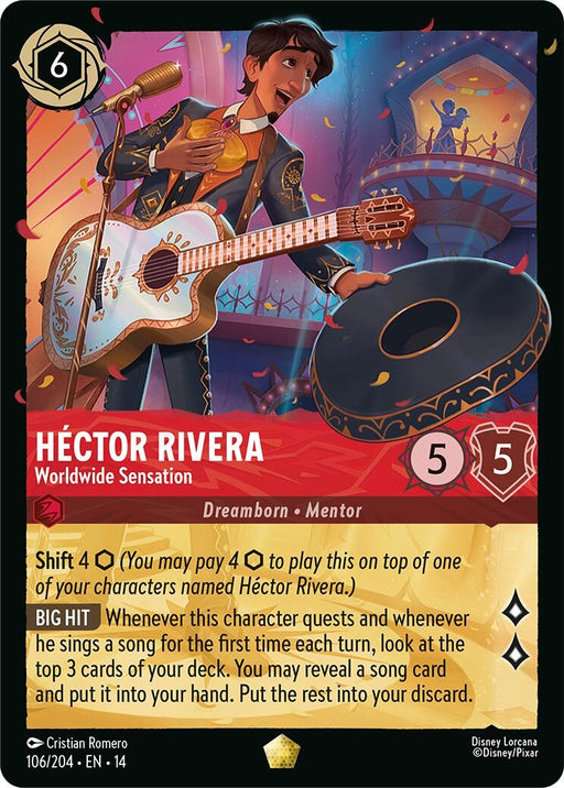 Image for Hector Rivera - Worldwide Sensation (106/204) [Hyperia City] - Disney Lorcana
