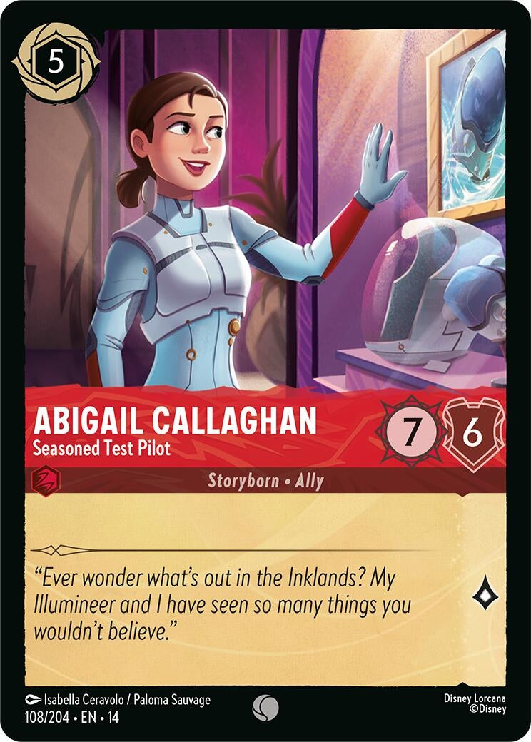 Image for Abigail Callaghan - Seasoned Test Pilot (108/204) [Hyperia City] - Disney Lorcana